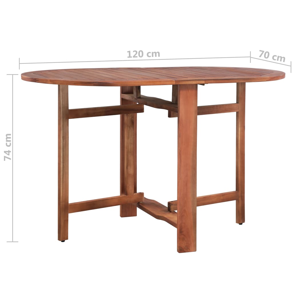 Tavolo da Giardino 120x70x74 cm in Massello di Acacia | homemem39