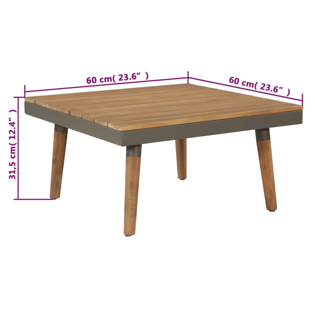 Set Divani da Giardino 4 pz con Cuscini Legno di Acacia Marrone | homemem39
