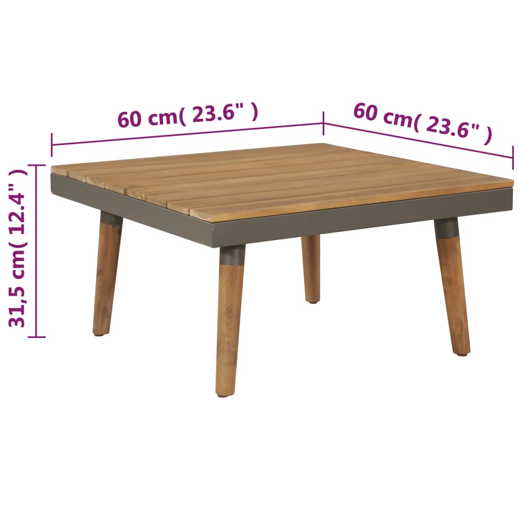 Set Divani da Giardino 4 pz con Cuscini Legno di Acacia Marrone | homemem39