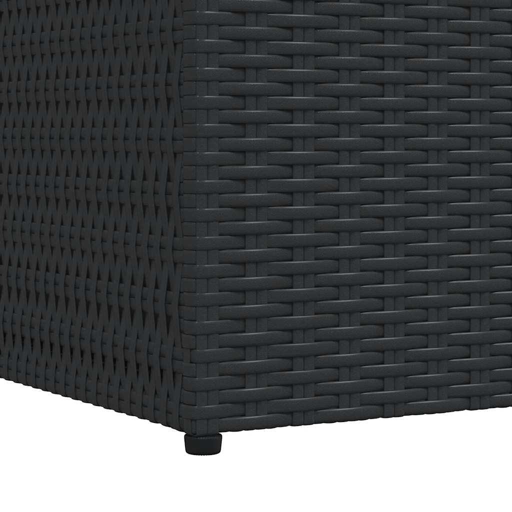 Baule da Giardino Nero 150x100x100 cm in Polyrattan | homemem39