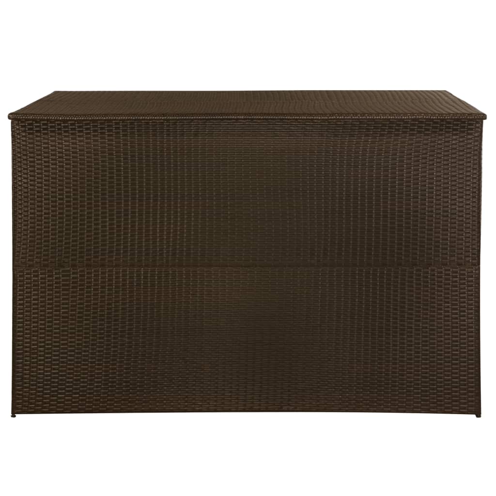 Baule da Giardino Marrone 150x100x100 cm in Polyrattan - homemem39