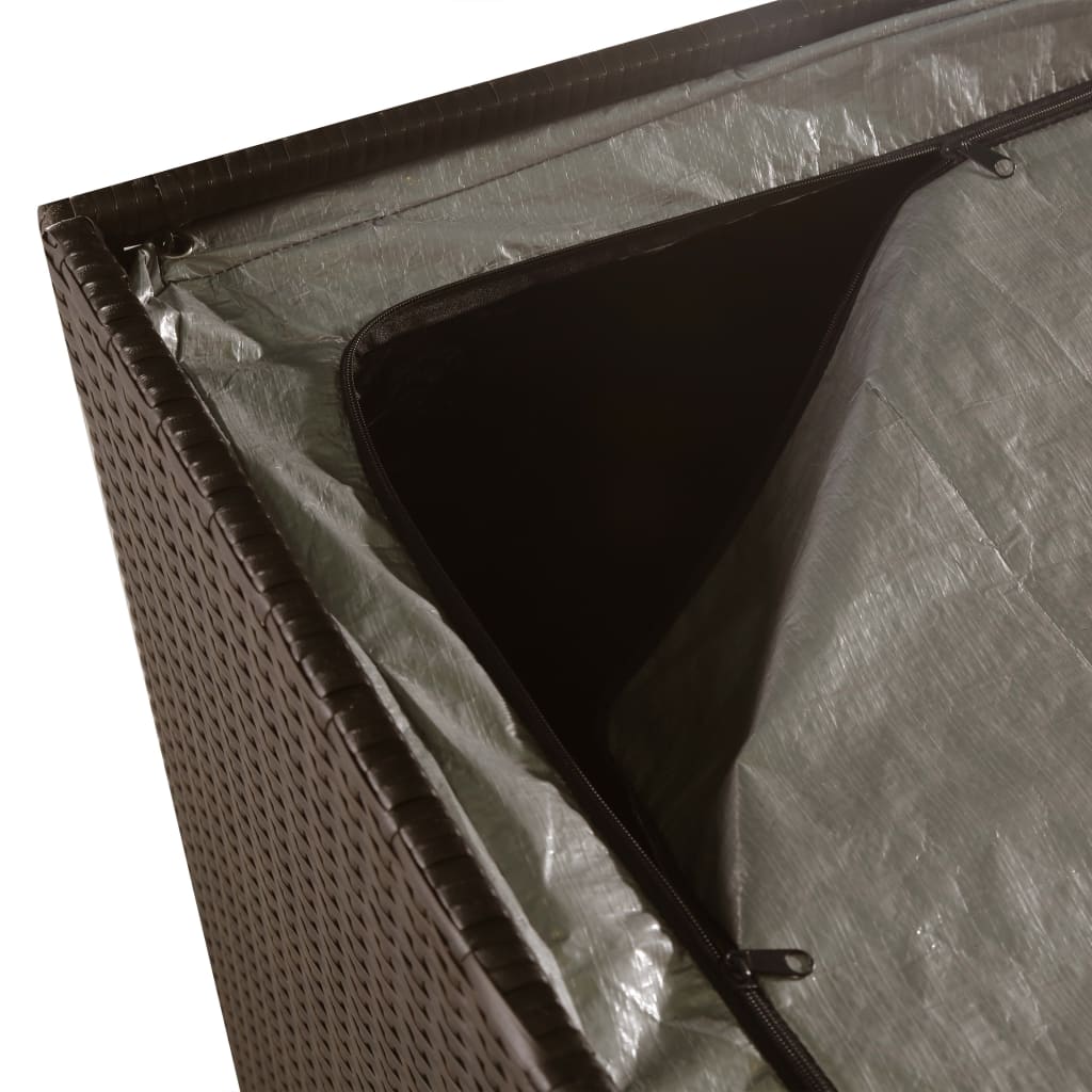 Baule da Giardino Marrone 150x100x100 cm in Polyrattan - homemem39