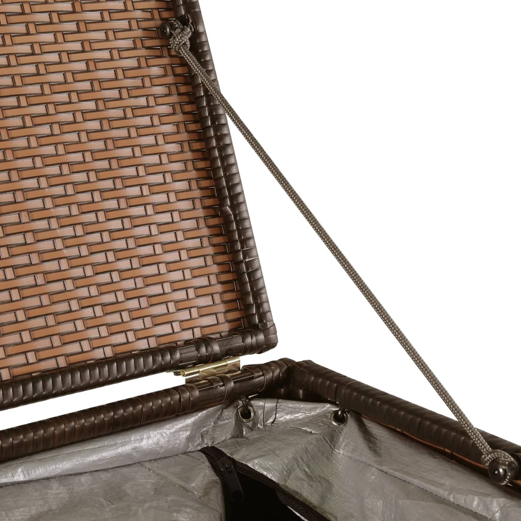 Baule da Giardino Marrone 150x100x100 cm in Polyrattan - homemem39
