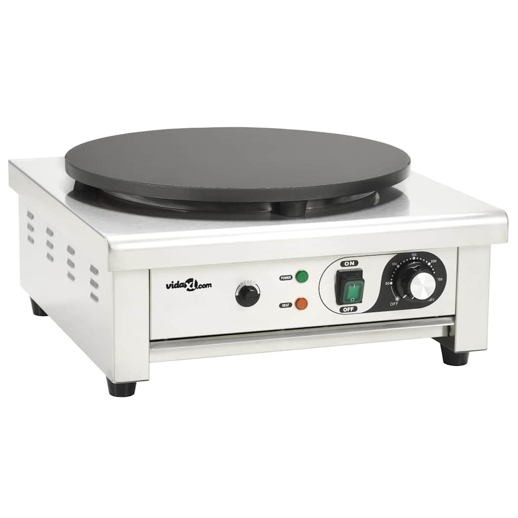 Piastra Elettrica per Crepes con Vassoio Estraibile 40 cm 3000 W - homemem39