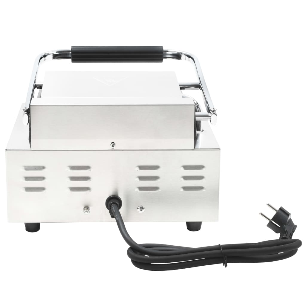 Griglia per Panini Scanalata in Acciaio Inox 1800W 31x30,5x20cm - homemem39