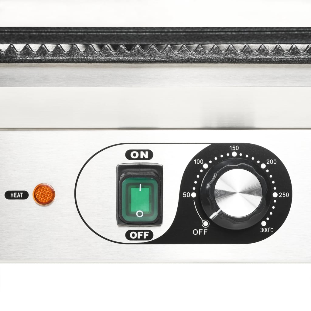 Griglia per Panini Scanalata 2200 W 43x30,5x20cm - homemem39