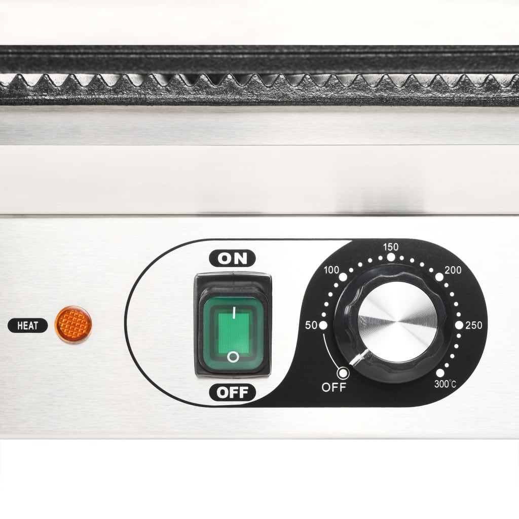 Doppia Griglia per Panini Scanalata 3600 W 57x30,5x20 cm - homemem39