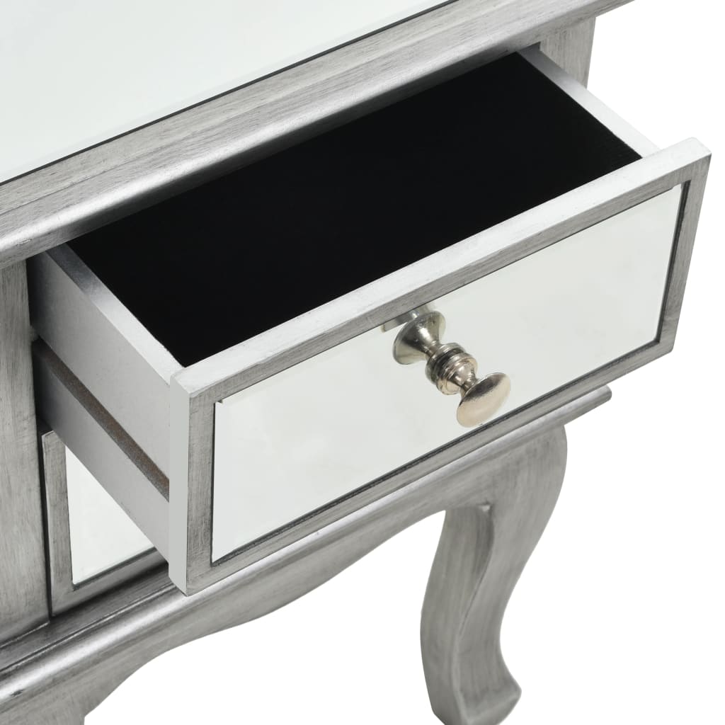 Comodino Specchiato in MDF e Vetro 34,5x30x50 cm - homemem39