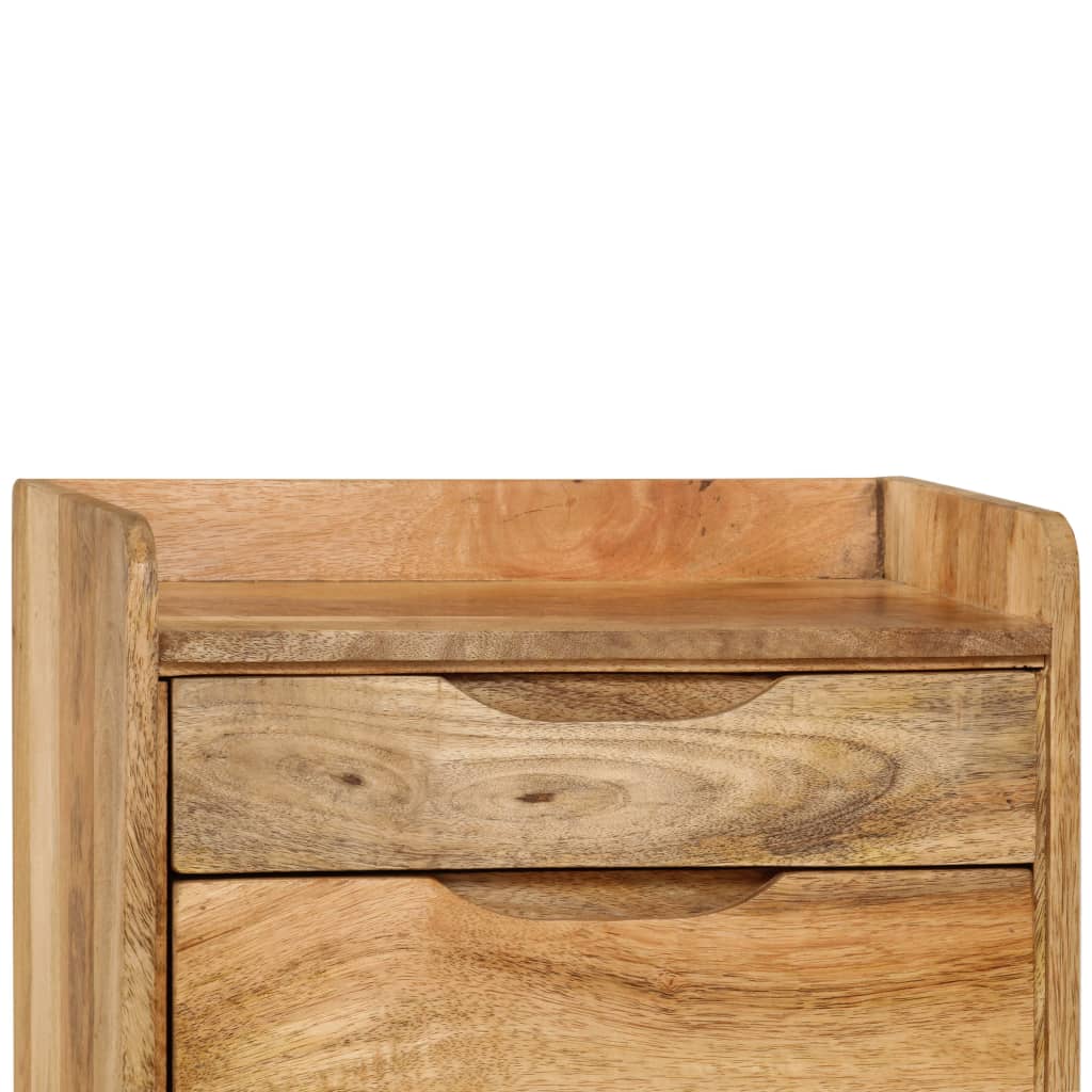 Comodino in Legno Massello di Mango 40x30x59,5 cm