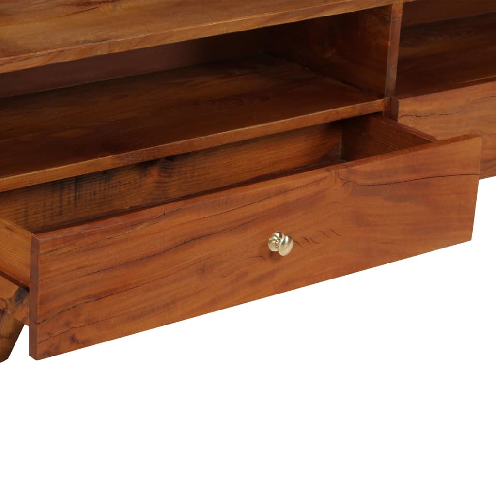Mobile Porta TV in Legno Massello di Recupero 140x30x40 cm - homemem39