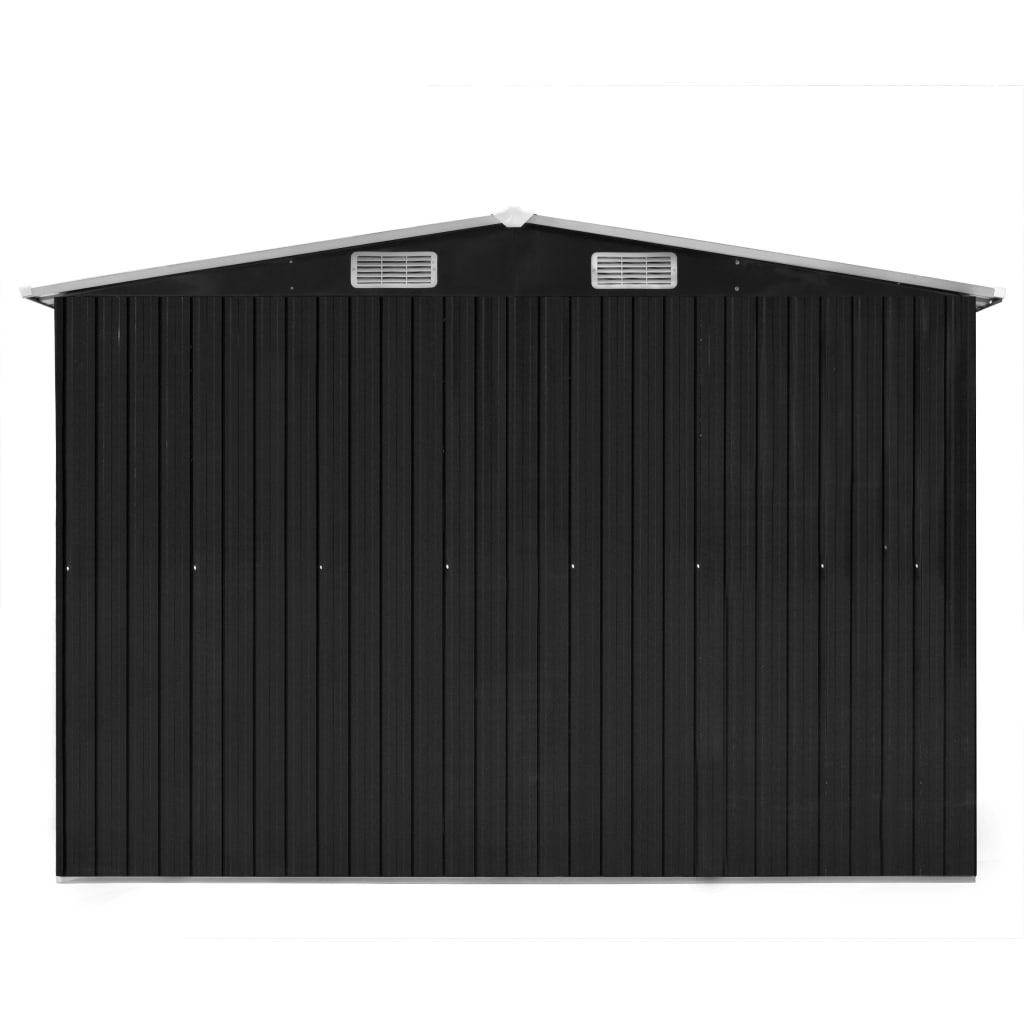 Casetta da Giardino 257x392x181 cm in Metallo Antracite - homemem39