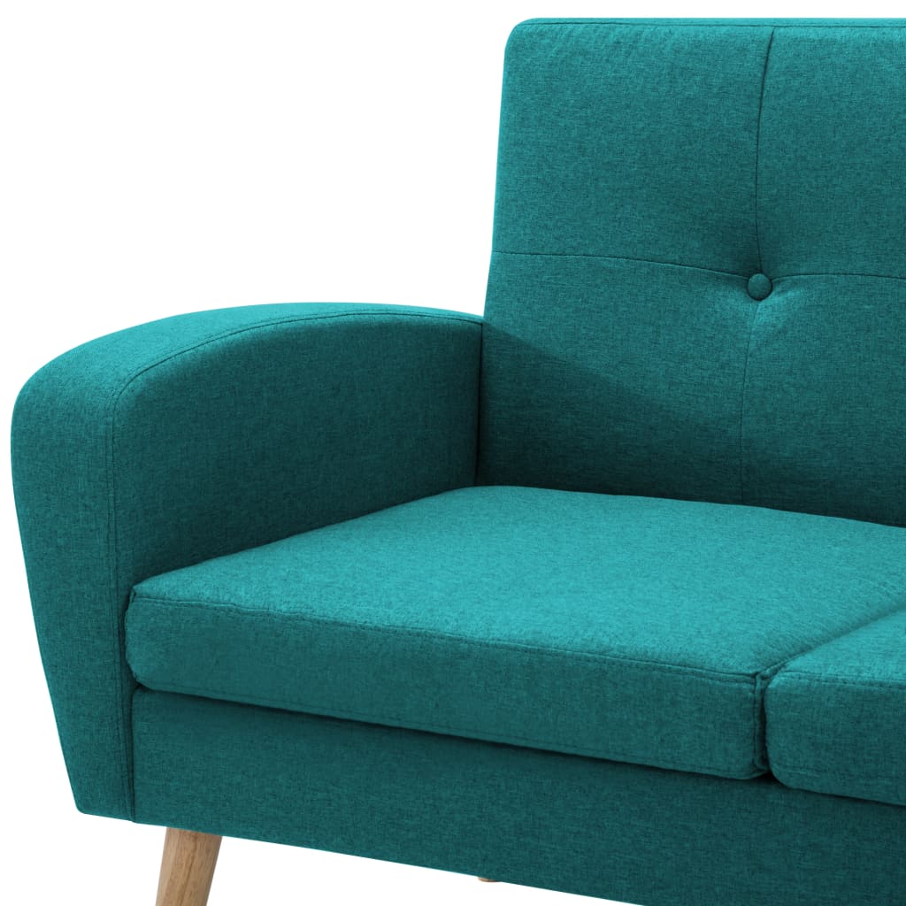 Divano a L con Rivestimento in Tessuto 186x136x79 cm Verde