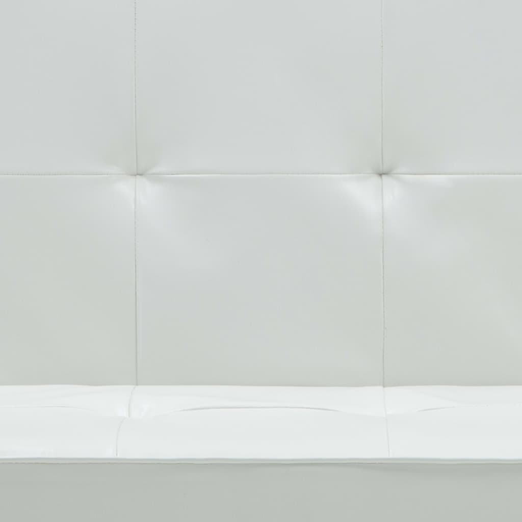 Divano Letto in Similpelle Bianco