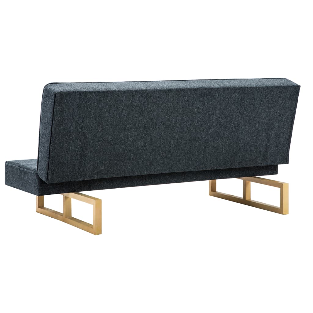 Divano Letto in Tessuto Grigio Scuro
