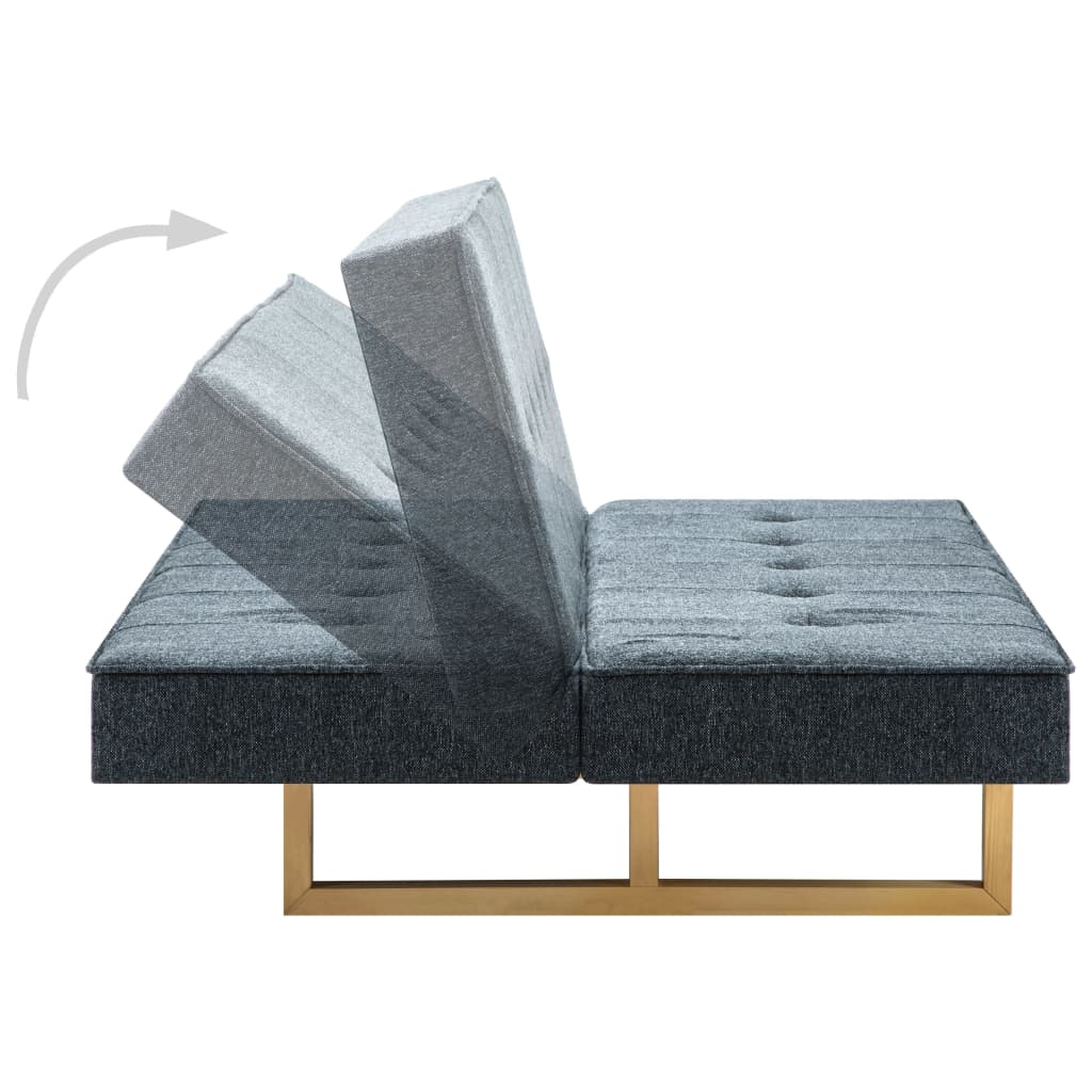 Divano Letto in Tessuto Grigio Scuro