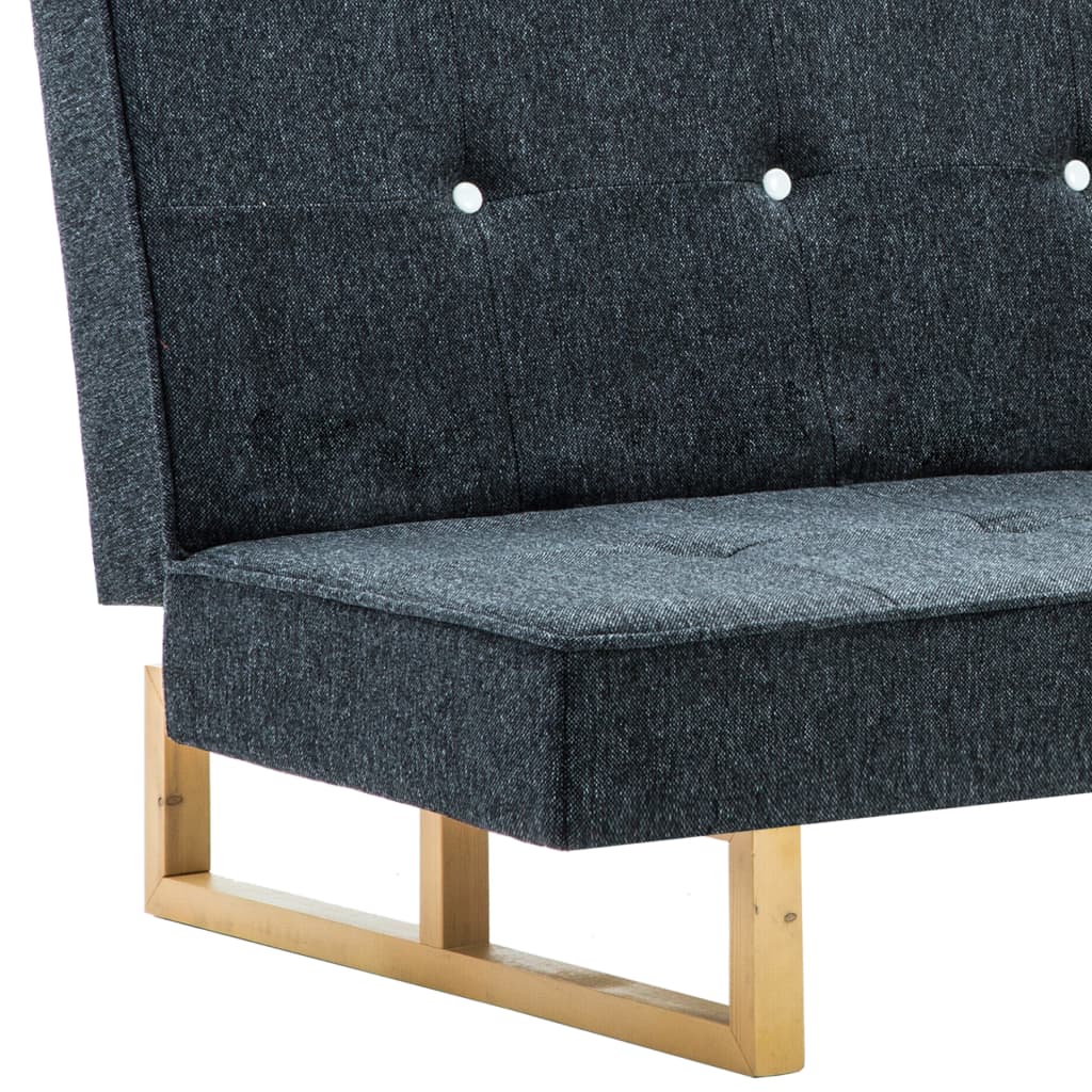Divano Letto in Tessuto Grigio Scuro