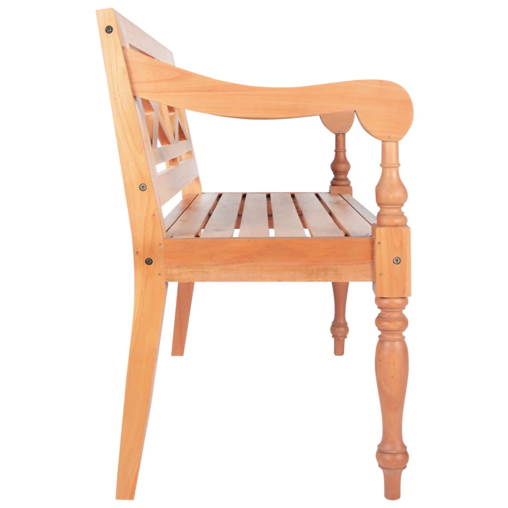 vidXL Panchina Batavia 98 cm Legno Massello di Mogano Marrone Chiaro - homemem39