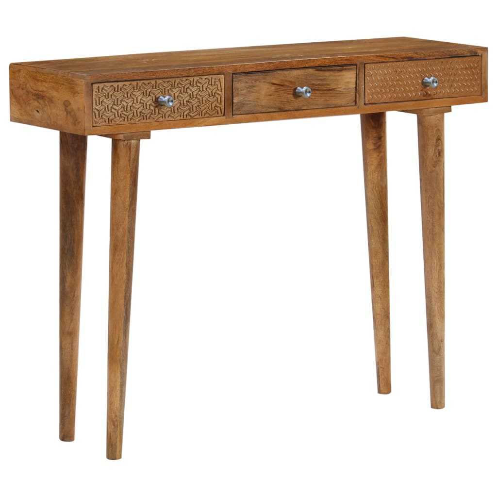 Tavolo Consolle in Legno Massello di Mango 102x30x79 cm