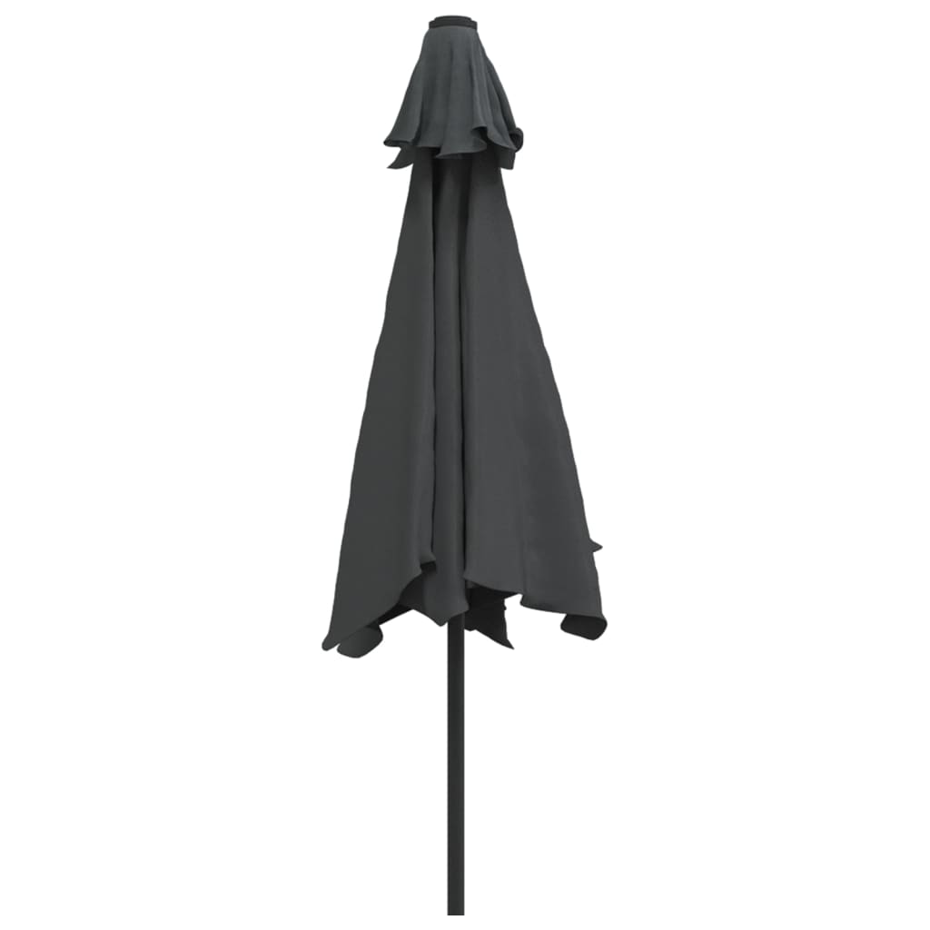 Ombrellone da Esterni con LED e Palo in Acciaio 300cm Antracite - homemem39
