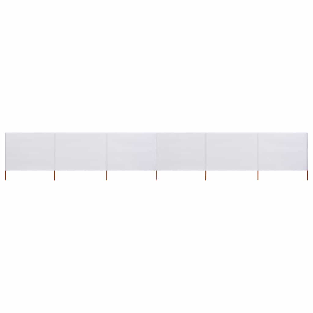 Paravento a 6 Pannelli in Tessuto 800x80cm Bianco - homemem39