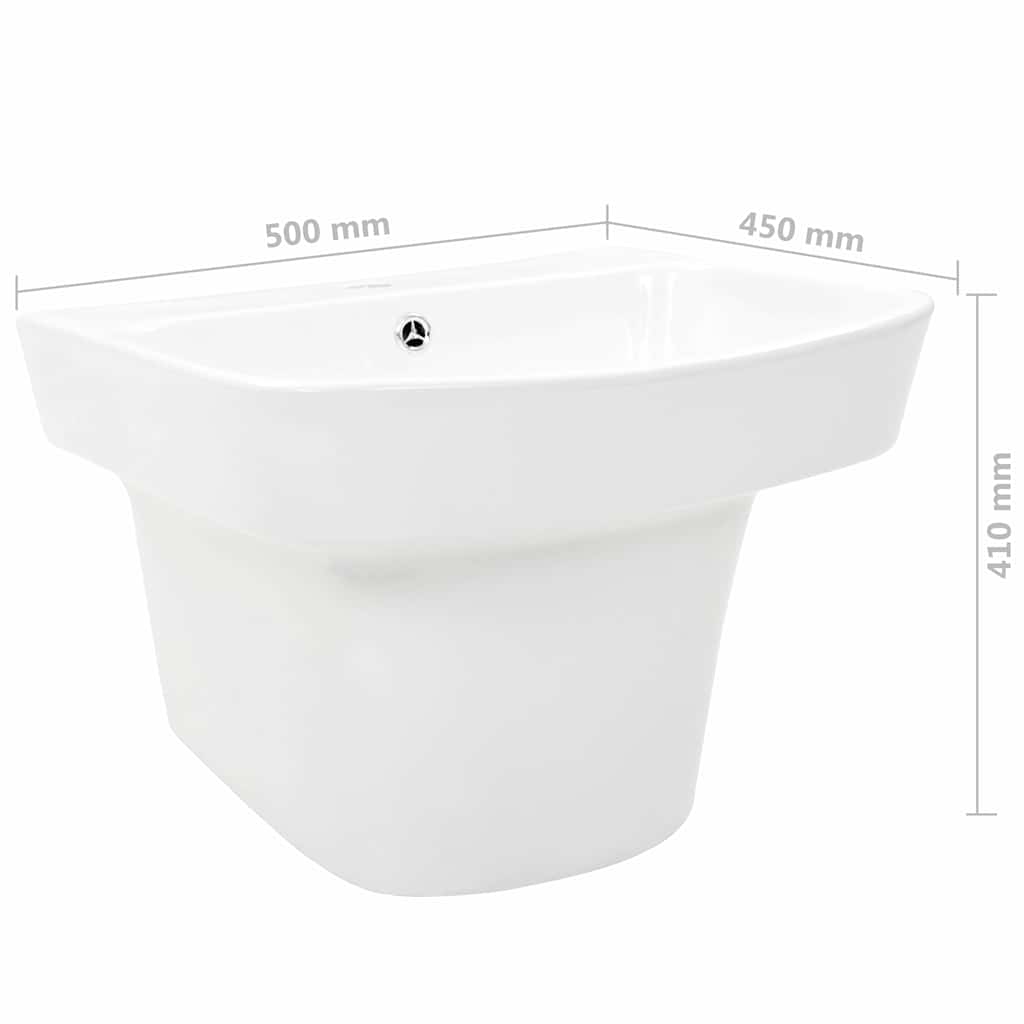 Lavabo Bianco 50 x 45 x 41 cm Ceramica Smaltata | homemem39