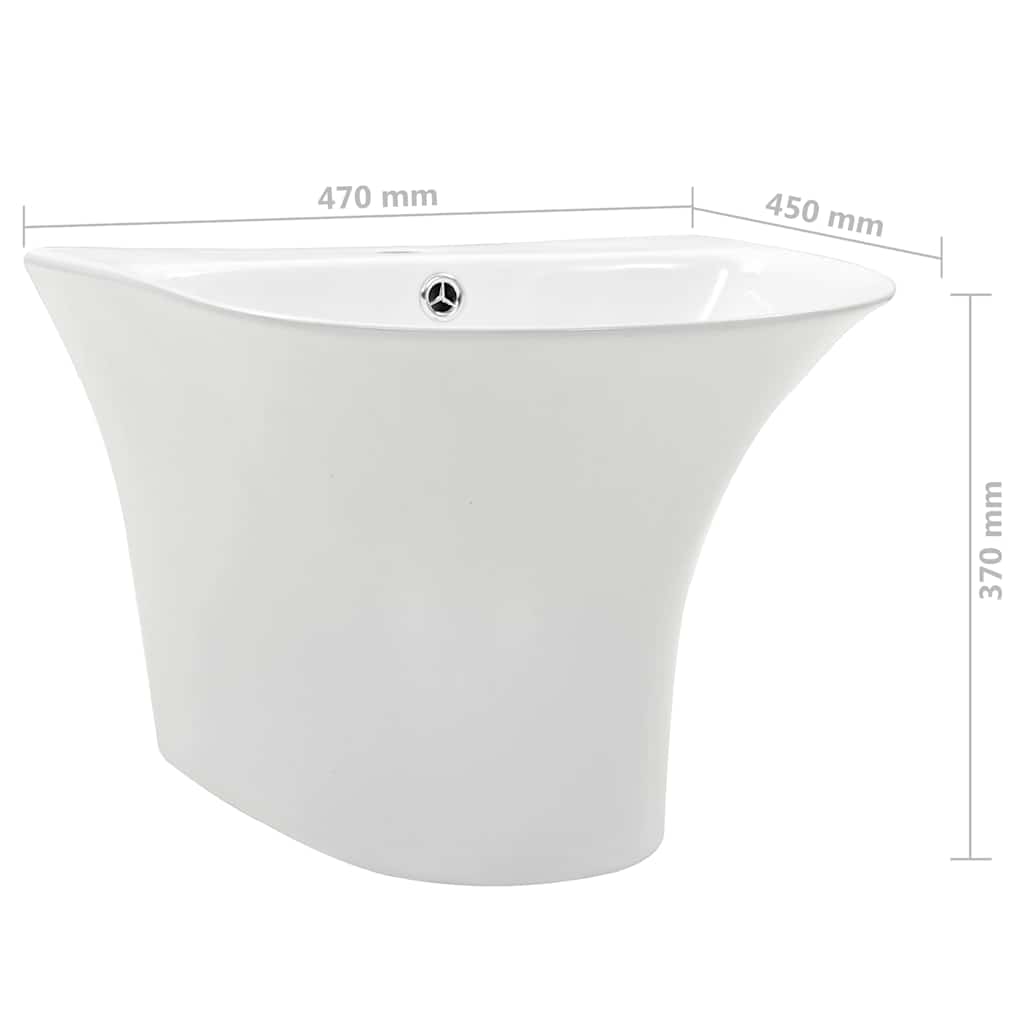 Lavabo Bianco 47 x 45 x 37 cm Ceramica Smaltata | homemem39
