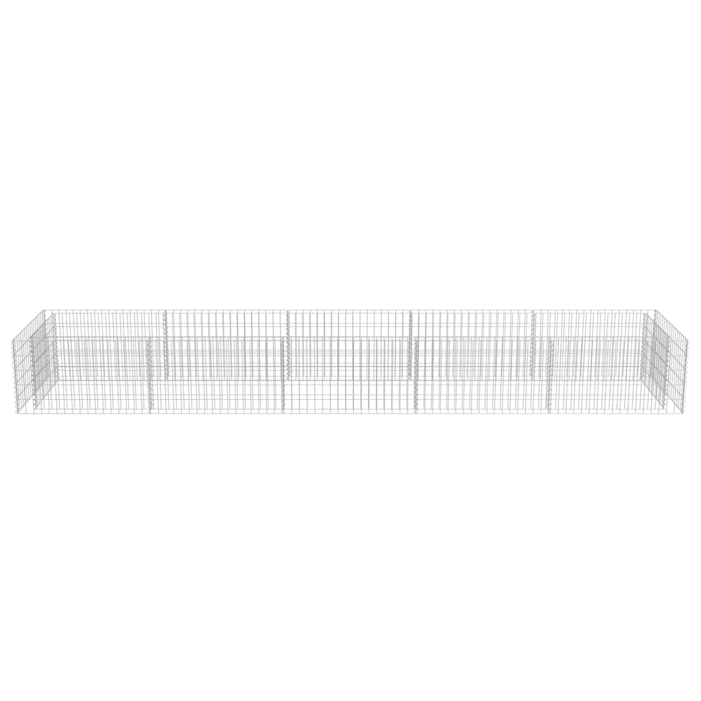 Gabbione Letto Rialzato in Acciaio Zincato 450x90x50 cm - homemem39