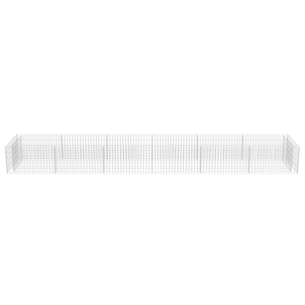 Gabbione Letto Rialzato in Acciaio Zincato 540x90x50 cm - homemem39