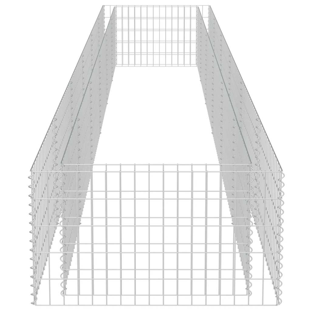 Gabbione Letto Rialzato in Acciaio Zincato 540x90x50 cm - homemem39
