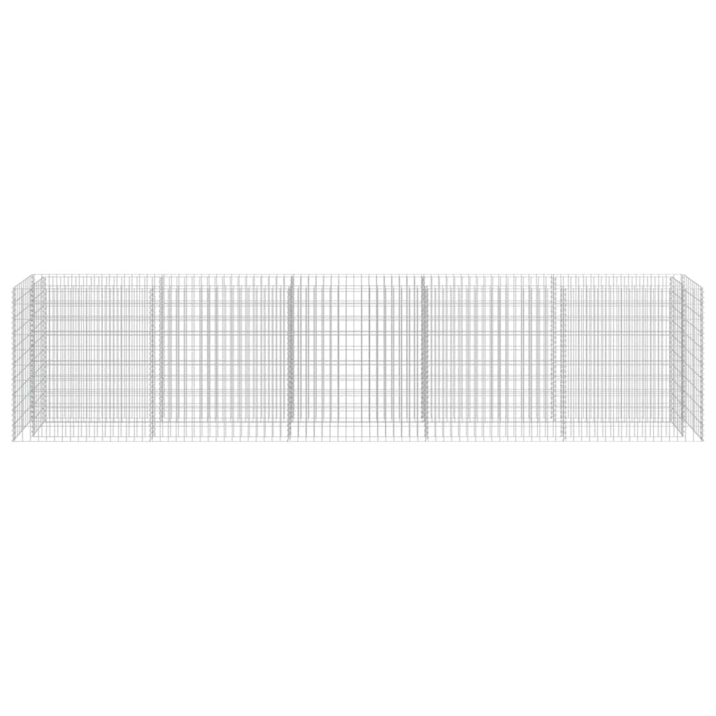 Gabbione Letto Rialzato in Acciaio Zincato 450x50x100 cm - homemem39