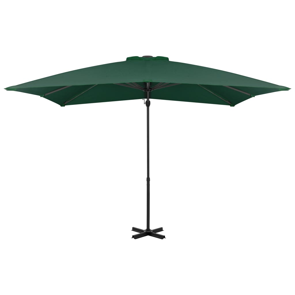Ombrellone a Sbalzo con Palo in Alluminio 250x250 cm Verde - homemem39