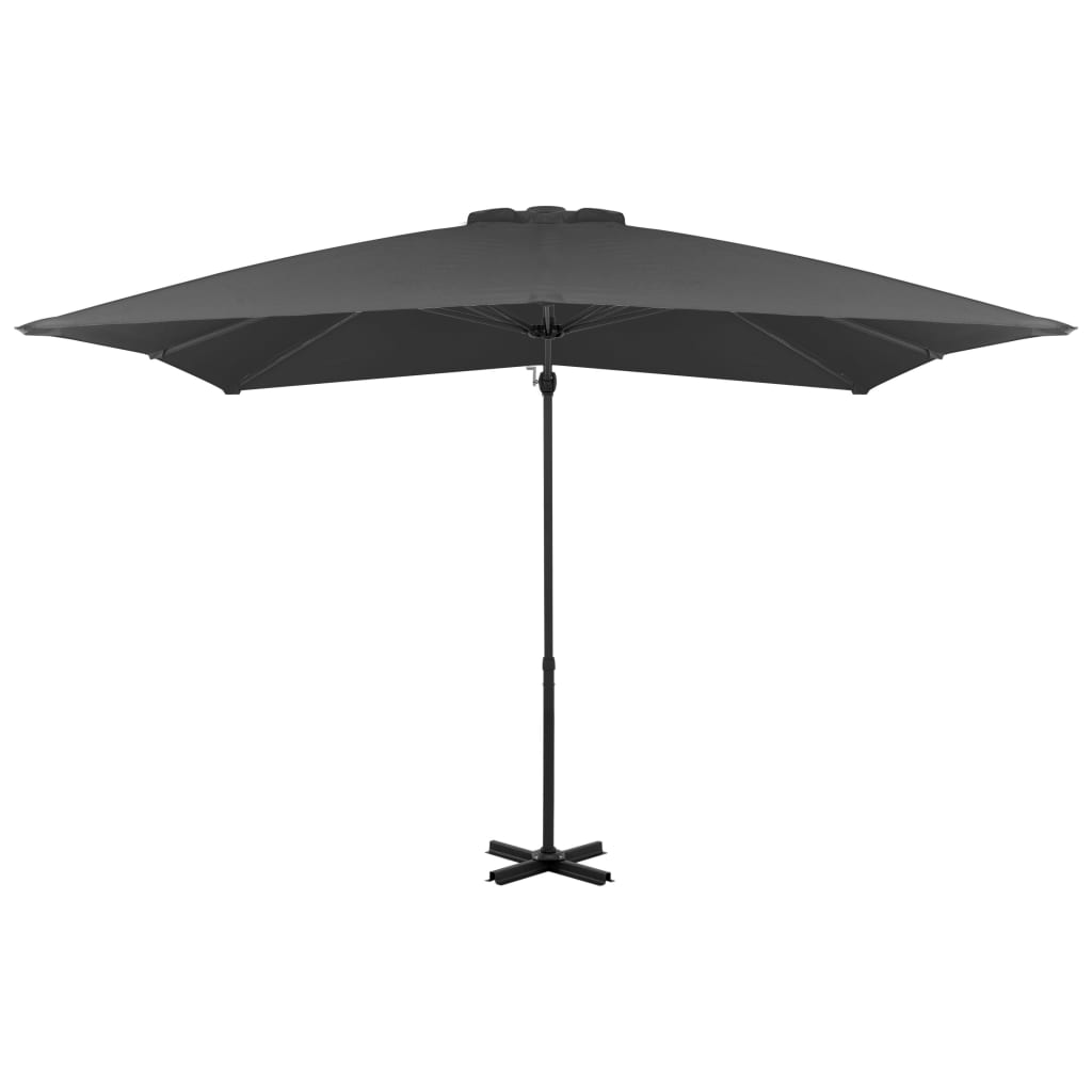 Ombrellone a Sbalzo con Palo in Alluminio 250x250 cm Antracite - homemem39