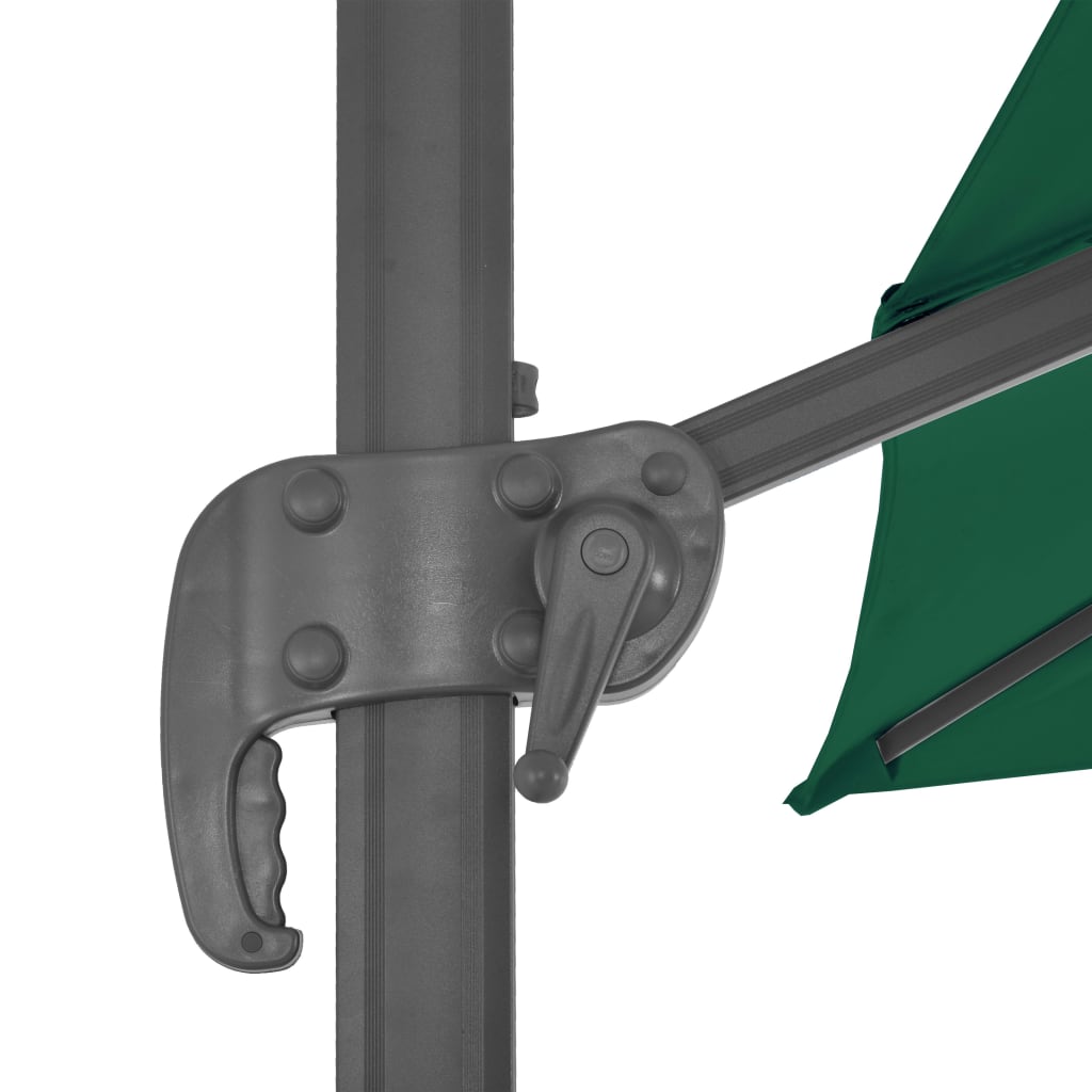 Ombrellone a Sbalzo con Palo in Alluminio 300x300 cm Verde - homemem39
