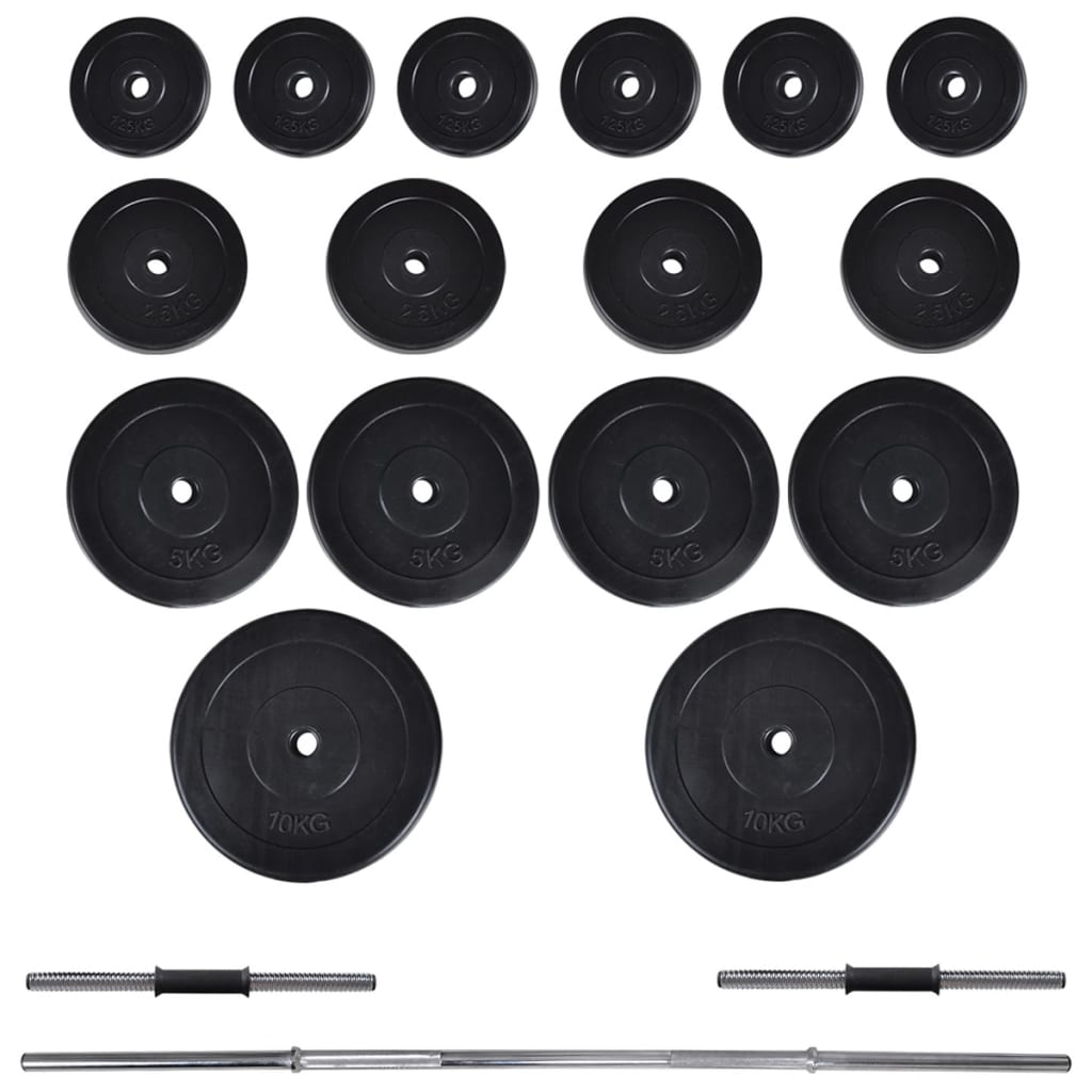 Macchina da Parete con Bilanciere e Set Manubri 60,5 kg - homemem39