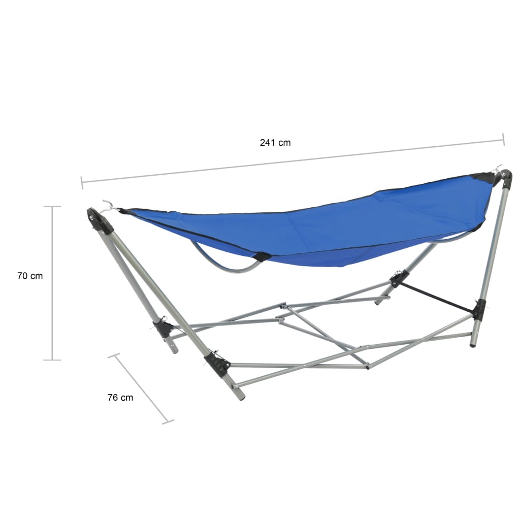 Amaca con Supporto Pieghevole Blu - homemem39