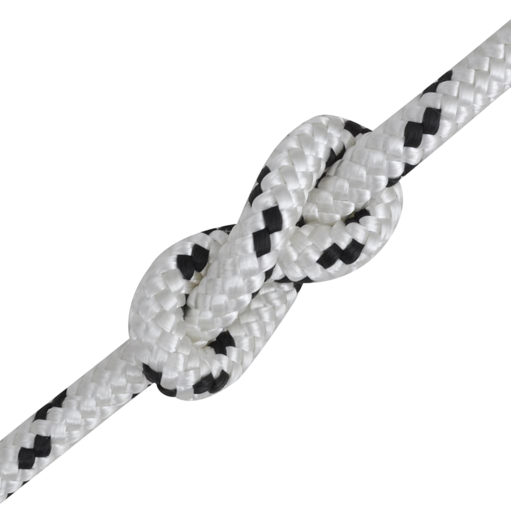 Corda Marina Intrecciata in Poliestere 8 mm 250 m Bianco | homemem39