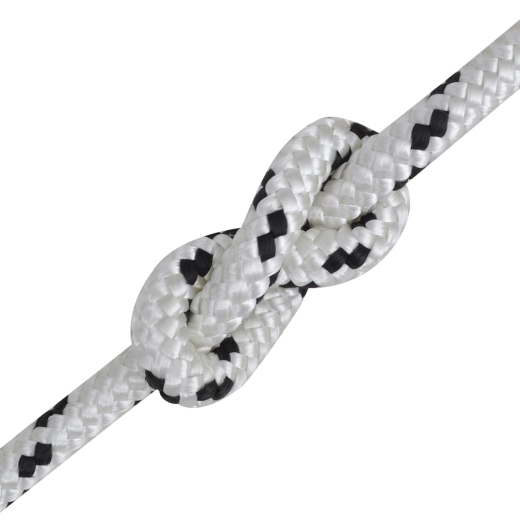 Corda Marina Intrecciata in Poliestere 8 mm 500 m Bianco - homemem39