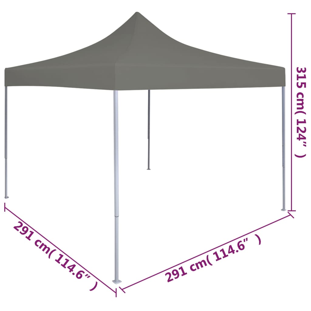 Tendone per Feste Pieghevole Pop-Up 3x3m Antracite | homemem39