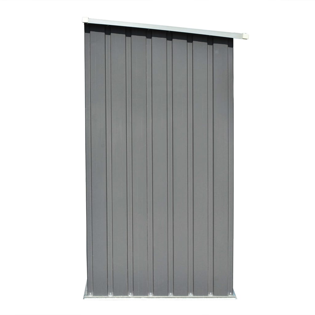 Capannone da Giardino in Acciaio Zincato Grigio 163x83x154 cm - homemem39