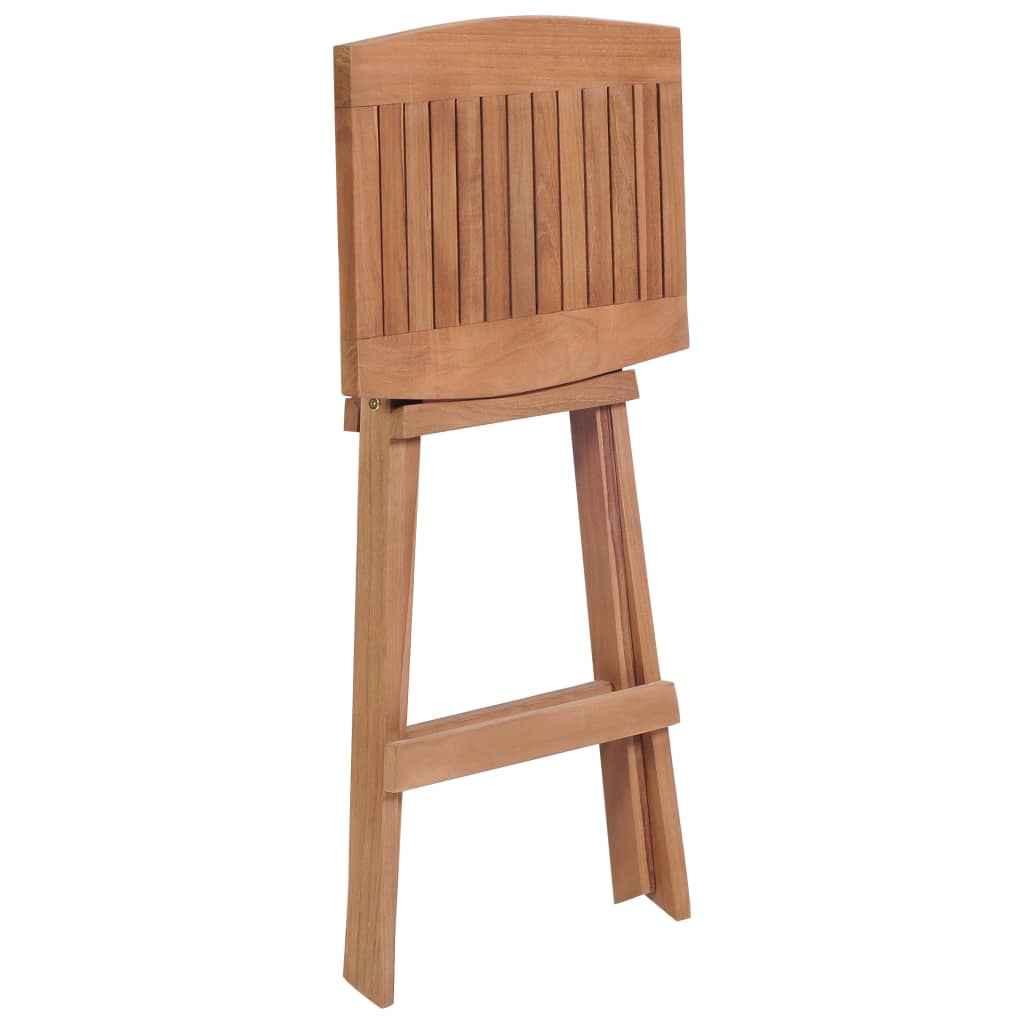 Sgabelli da Bar Pieghevoli 4 pz in Legno Massello di Teak - homemem39