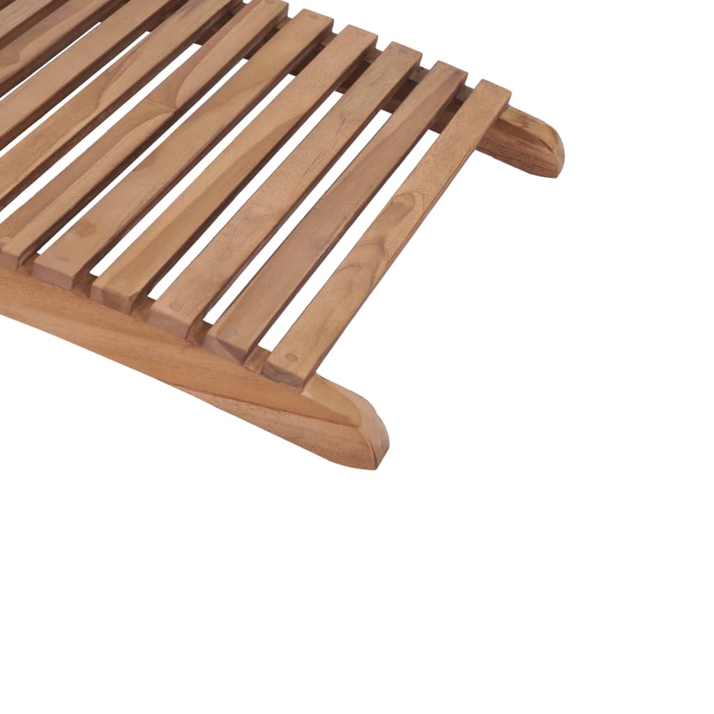 Lettino Prendisole Pieghevole in Legno Massello di Teak - homemem39