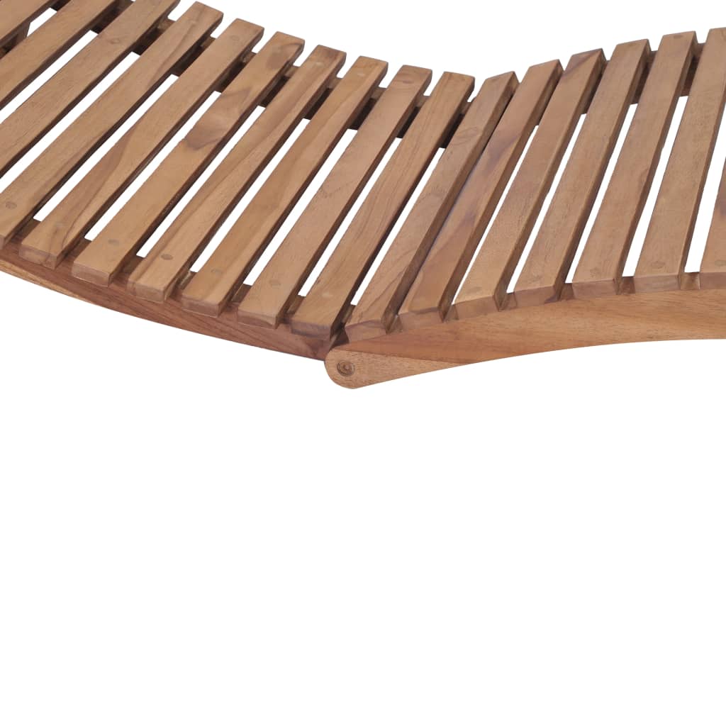 Lettino Prendisole Pieghevole in Legno Massello di Teak - homemem39