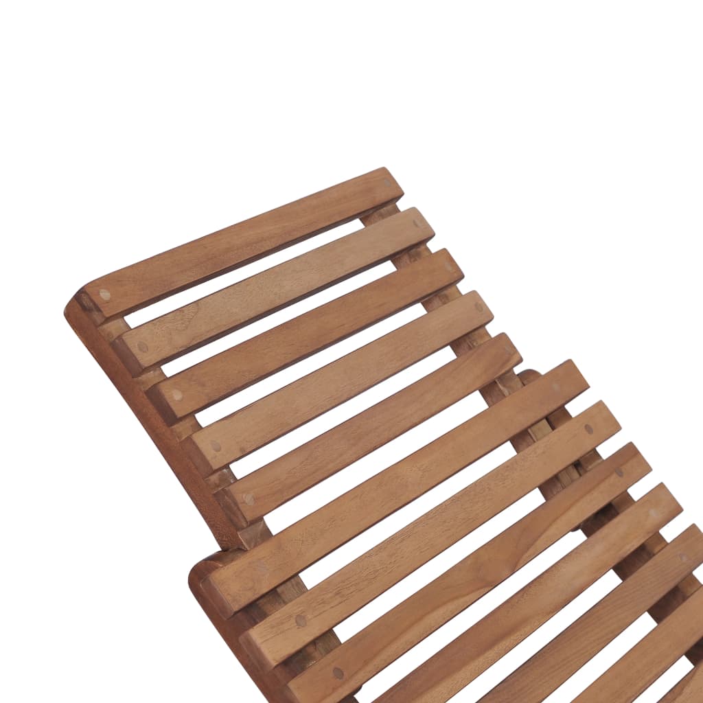 Lettino Prendisole Pieghevole in Legno Massello di Teak - homemem39