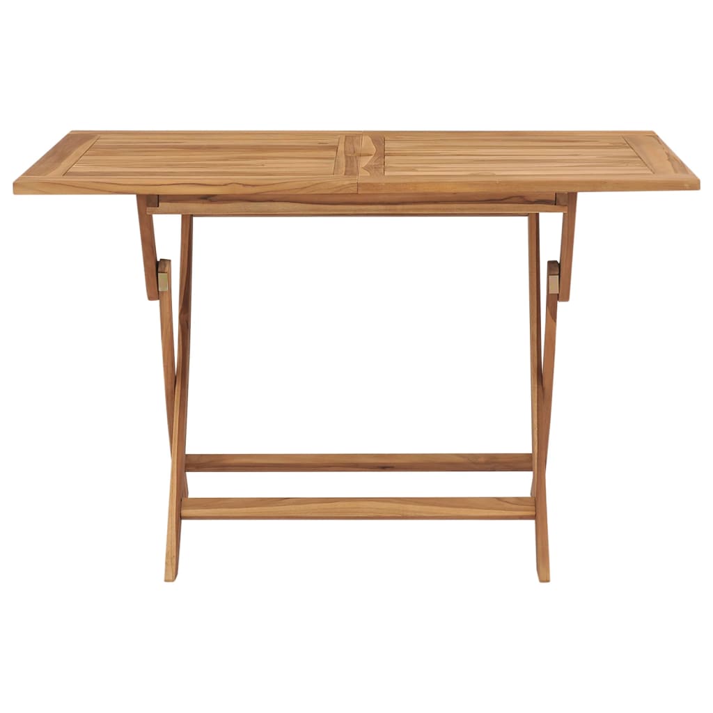 Tavolo Pieghevole da Giardino 120x70x75 cm in Massello di Teak