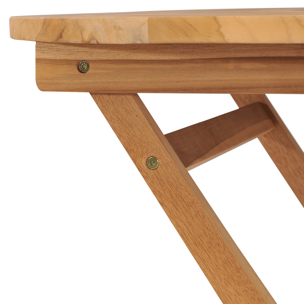 Tavolo da Giardino Pieghevole 85x76cm in Legno Massello di Teak - homemem39