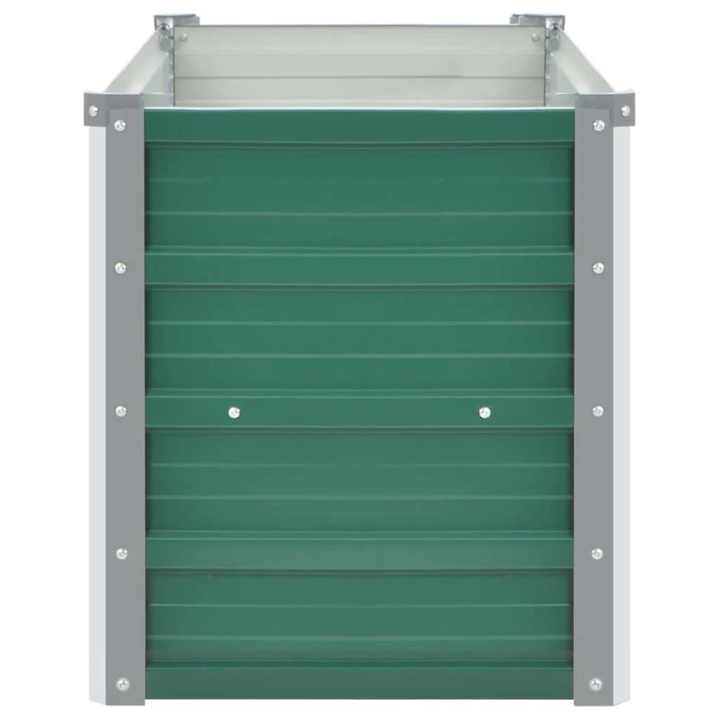 Letto Rialzato Giardino in Acciaio Zincato 160x40x45 cm Verde - homemem39