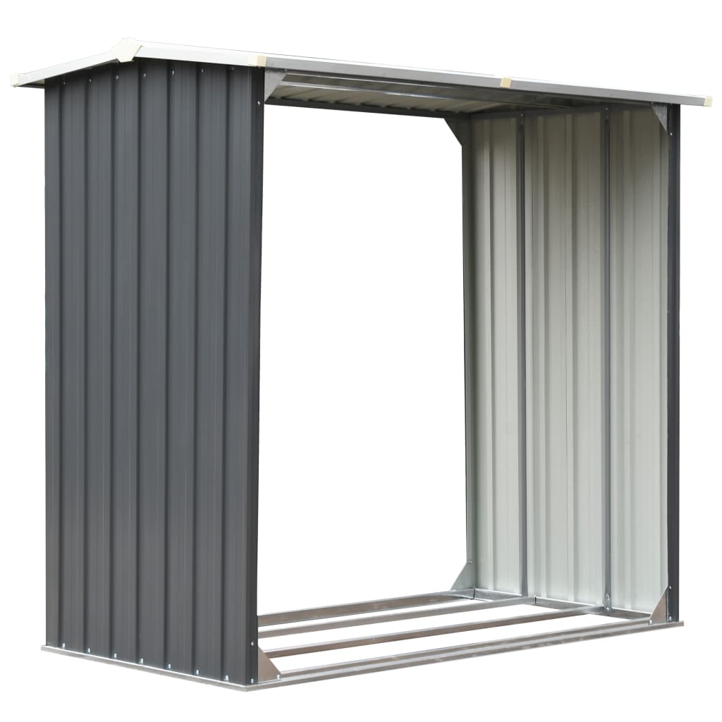 Capannone da Giardino in Acciaio Zincato 172x91x154cm Grigio - homemem39