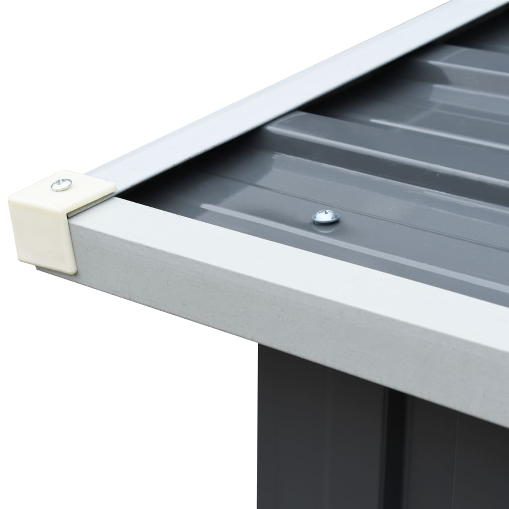 Capannone da Giardino in Acciaio Zincato 172x91x154cm Grigio - homemem39