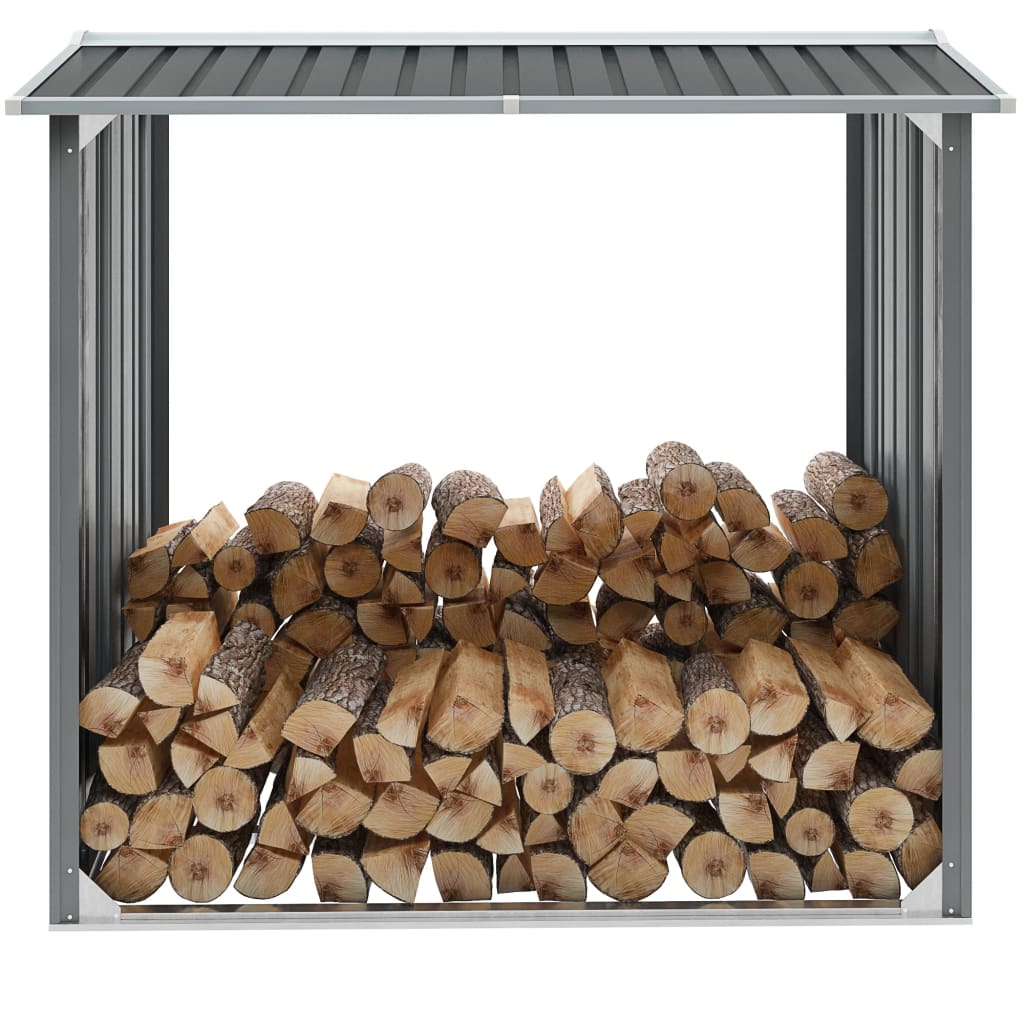 Capannone da Giardino in Acciaio Zincato 172x91x154cm Grigio - homemem39