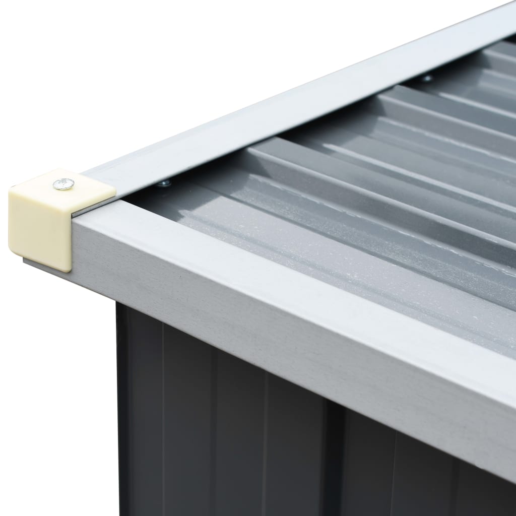 Capannone da Giardino in Acciaio Zincato 330x84x152cm Grigio - homemem39